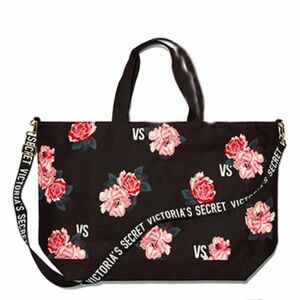Victoria's Secret Weekender Duffle Bag Love VS Rose Floral
